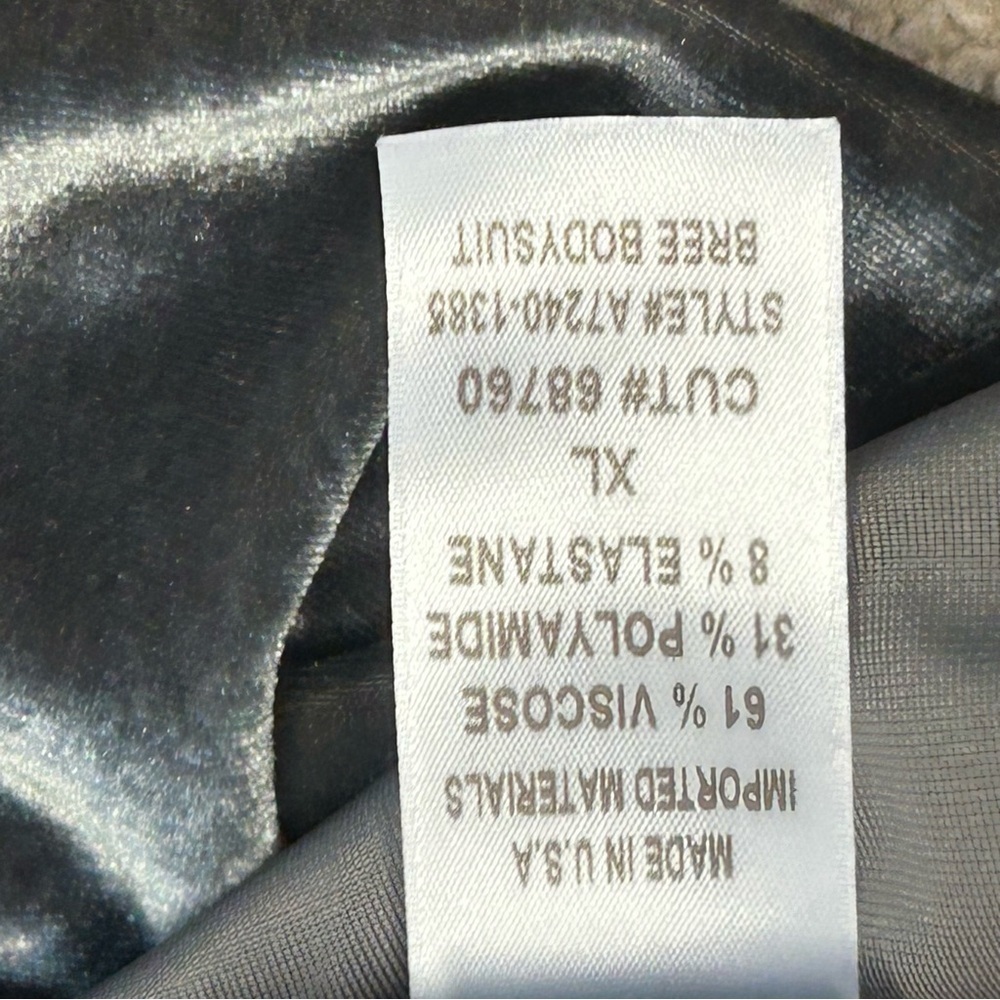 Agolde Gray velvet Bree Banded one shoulder Bodysuit XL NWT - Picture 10 of 14